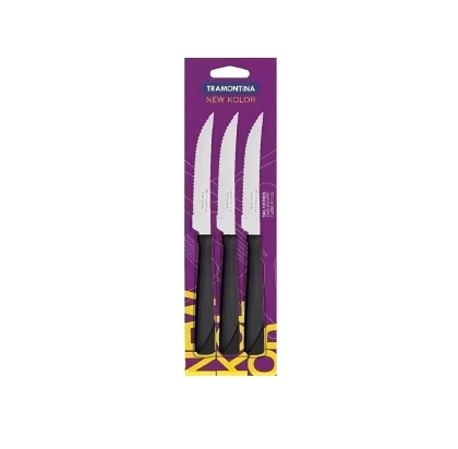 CUCHILLO PLASTICO NEW COLOR B X 3 