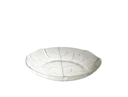 PLATO VIDRIO LABRADO HOJA HONDO