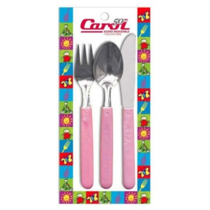 CUBIERTO NIÑOS MANGO PLASTICO B X 3