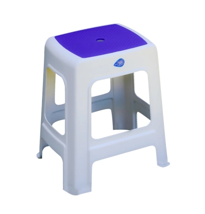BANQUETA PLASTICA CUADRADA AZUL DEMI