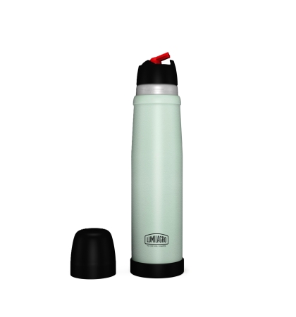 TERMO ACERO LUMINOX VERDE 1 LITRO