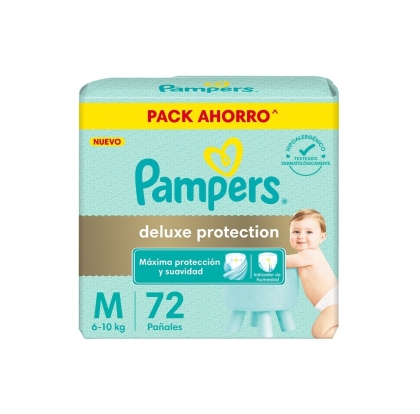 PAÑAL PAMPERS DELUXE PROT M 72