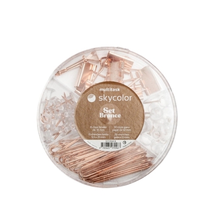 SET BRONCE CIRCULAR SKY COLOR X 4