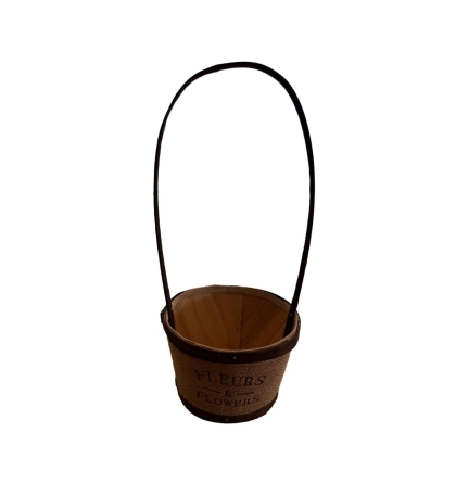 PORTA MACETA MADERA YUTE ARCO 15 X 10 