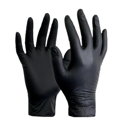 GUANTES NITRILO NEGRO XL