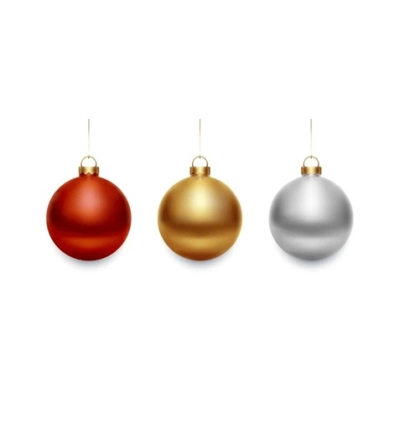 SET BOLAS NAVIDAD 4 CM B X 6