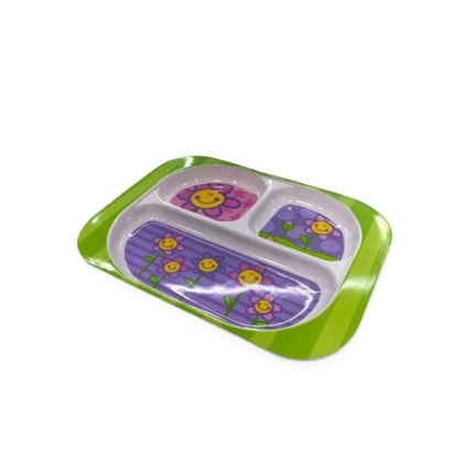 PLATO MELAMINA INFANTIL DECO 3 DIV 18 X 25 CM 