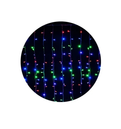 CORTINA LUZ LLUVIA 144 LED RGB 2 MT