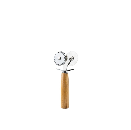 CORTA PIZZA RAVIOL 17 CM MANGO MADERA 