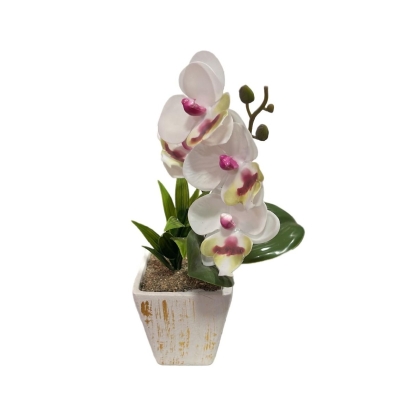 PLANTA FLOR MACETA CEMENTO CUADRADA 6  