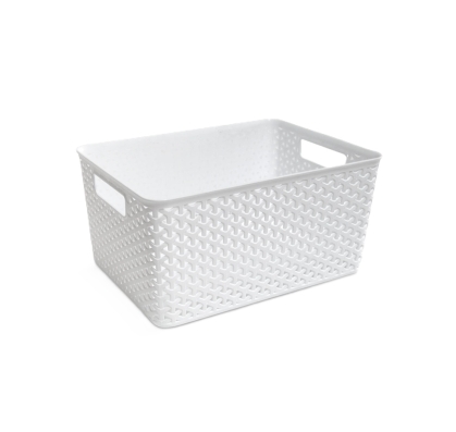 CANASTO PLASTICO RATAN 38 X 28 X 18 CM