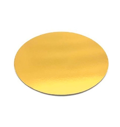 DISCO BASE LAMINADO ORO 20 CM X UNIDAD