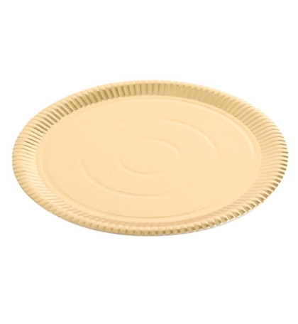 PLATO DORADO REDONDO 24 CM X UNIDAD