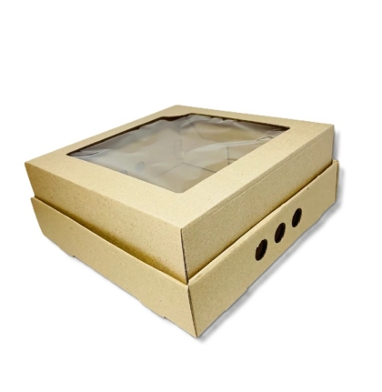 CAJA REFORZADA KRAFT VISOR 30 X 30 X 12 CM X 