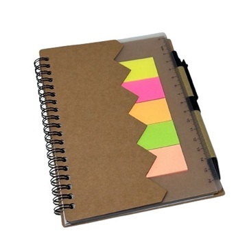 CUADERNO ANOTADOR CH + BOLIGRAFO + POST IT