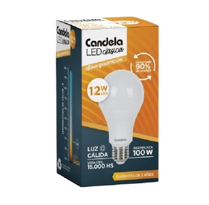 LAMPARA LED A60 CALIDA 12W