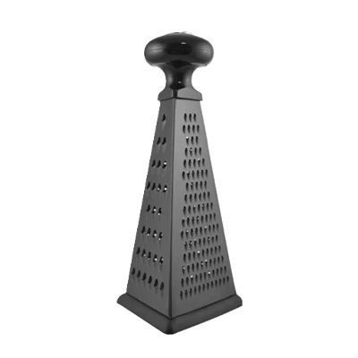 RALLADOR ACERO 3 CARAS BASE GOMA BLACK