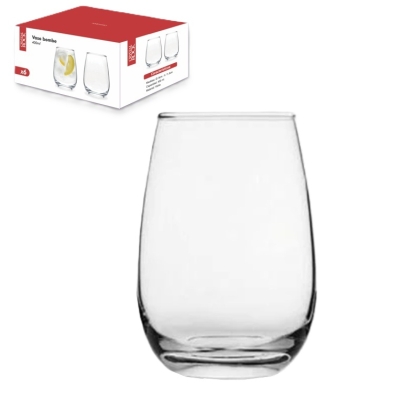 VASO VIDRIO BOMBE DELI 400 ML C X 6