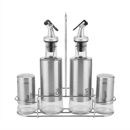 SET X 4 ESPECIEROS VIDRIO 