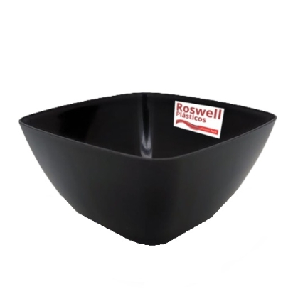COMPOTERA PLASTICA CUADRADA NEGRA