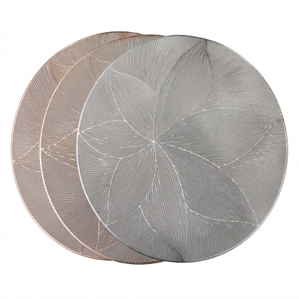 INDIVIDUAL PVC REDONDO HOJA 38 CM